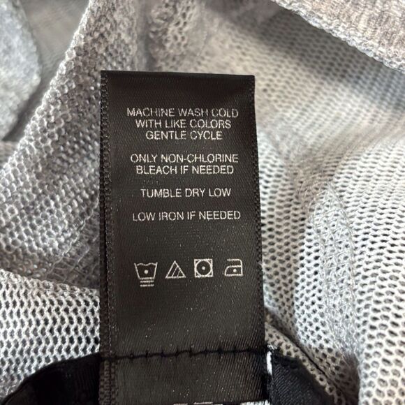 Ali Miles Lagenlook Layered Tunic Top Medium Silver Gray Mesh Button Detail - Picture 10 of 10